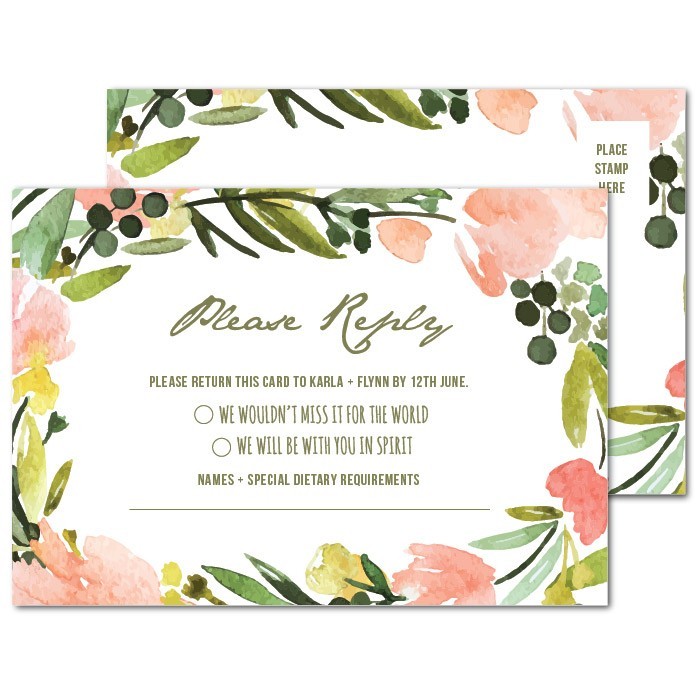 Blooming Wedding Response Card