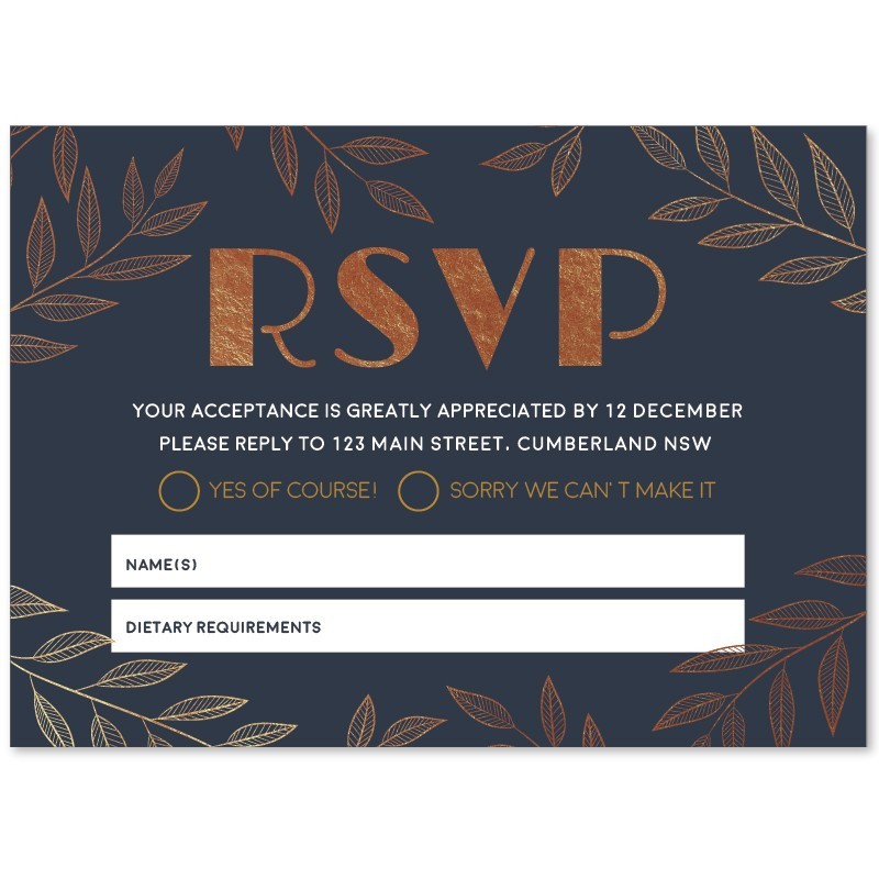 Copper Glow Response Card