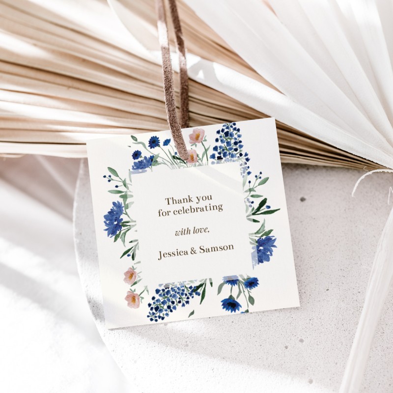 Royal Blue Florals Gift Tags