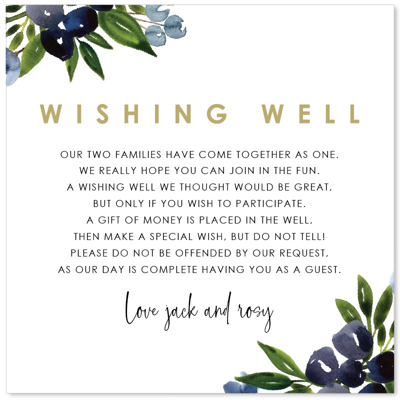 A Touch of Blue Wishing Well Card