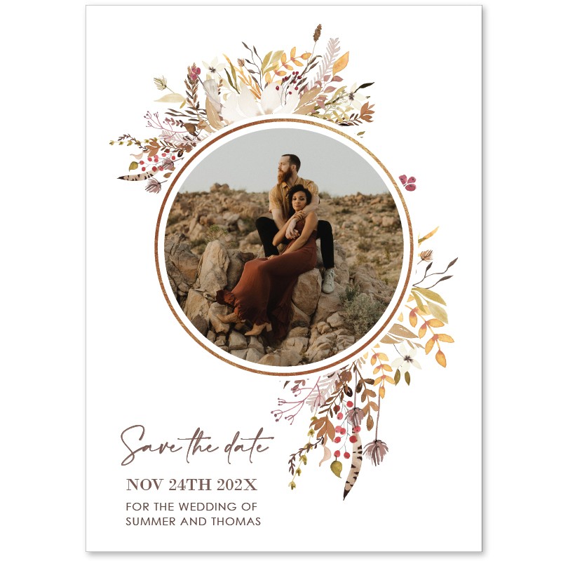 Boho Photo Save The Date Cards