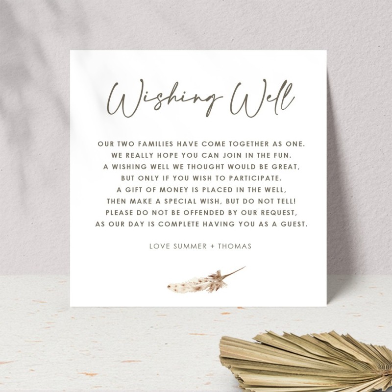 Boho Wishing Well Card 