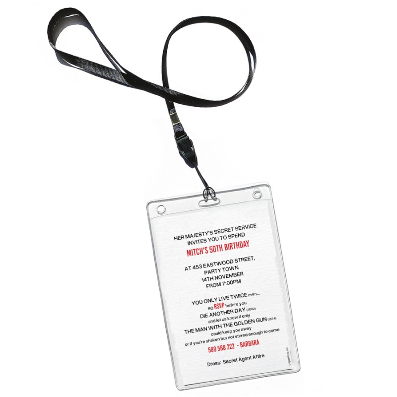 Bond 007 VIP Pass Invitations