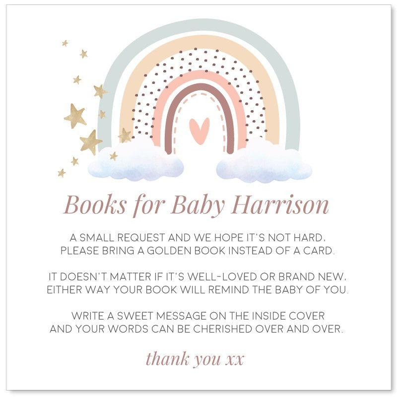 Rainbow Sprinkle Books For Baby Inserts