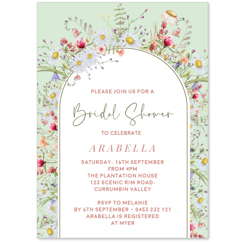 Spring Vibes Bridal Shower Invitations