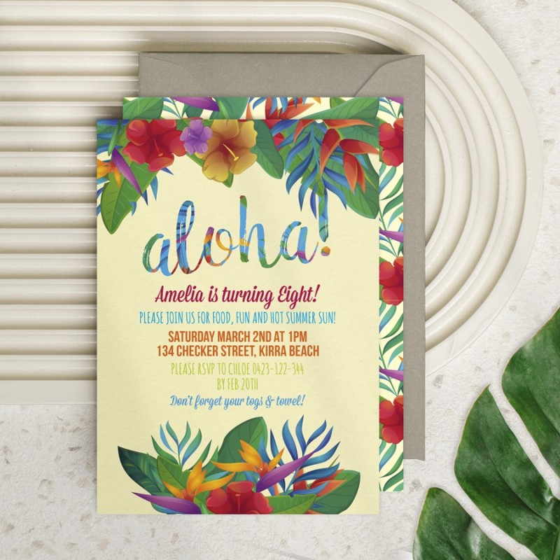Island Time Birthday Invitations