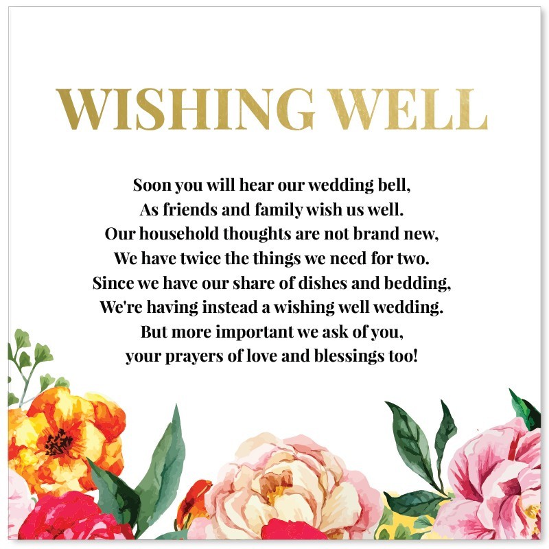 Bright Blooms Wishing Well Card 