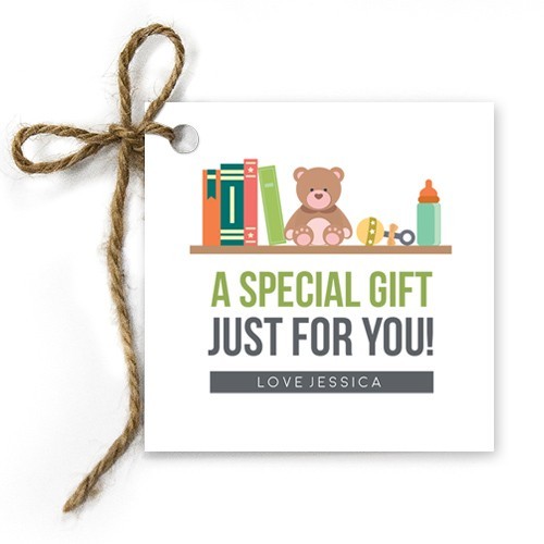 Bring A Book Baby Shower Gift Tags
