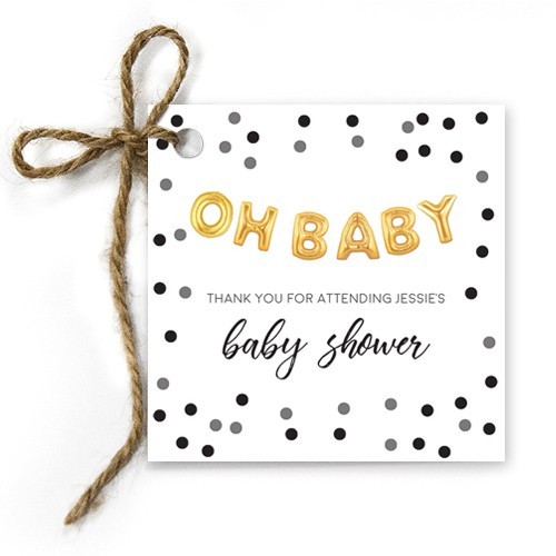 Bubble Balloons Baby Shower Gift Tags