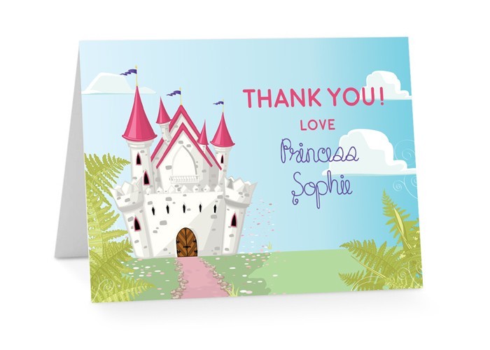 Castle Birthday Thank You Cards