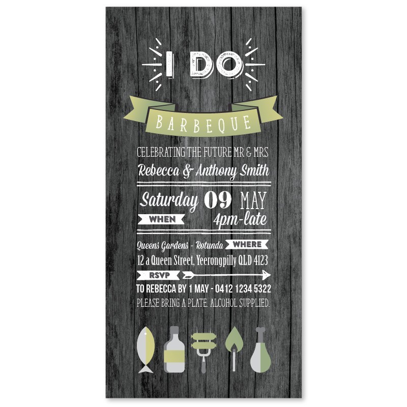 I Do BBQ Engagement Invitations