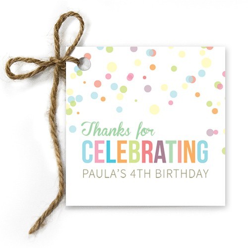 Celebrate Confetti Gift Tags