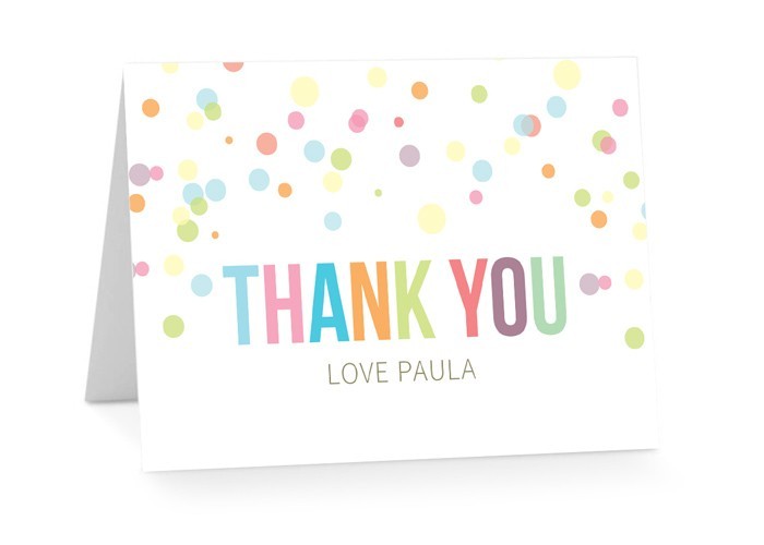 Celebrate Confetti Thank You Cards