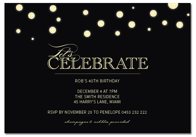 Celebrate Lights Invitations