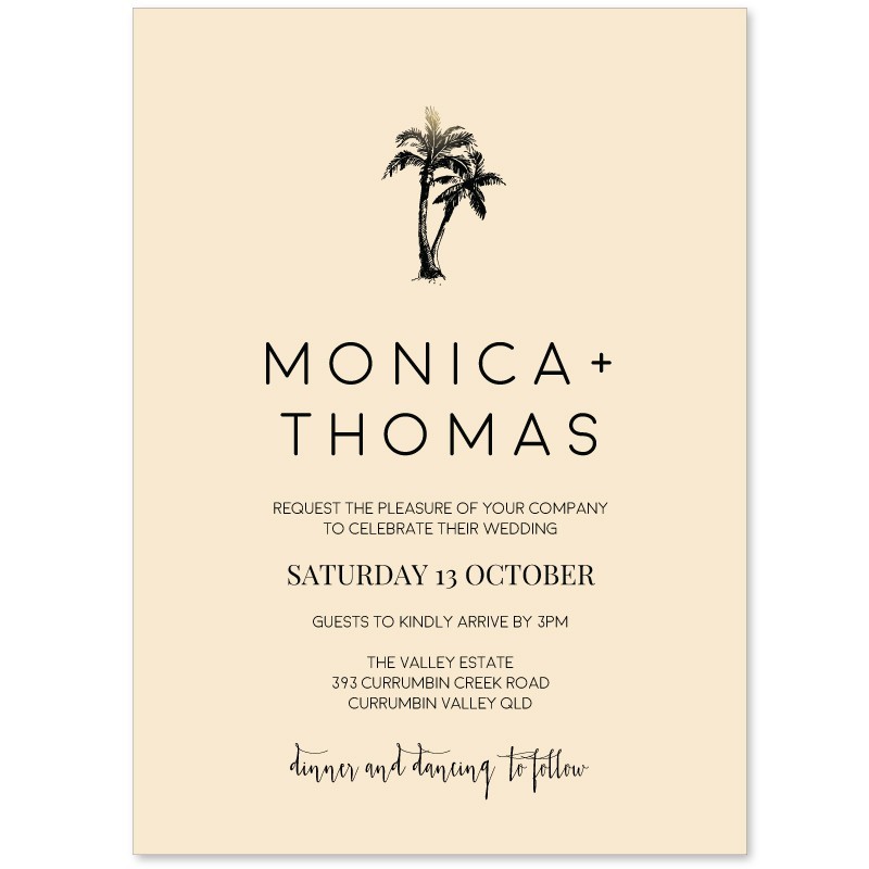 Touch of Tropics Wedding Invitations
