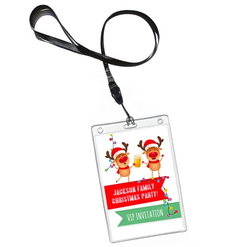 Reindeer Party Christmas VIP Invitations