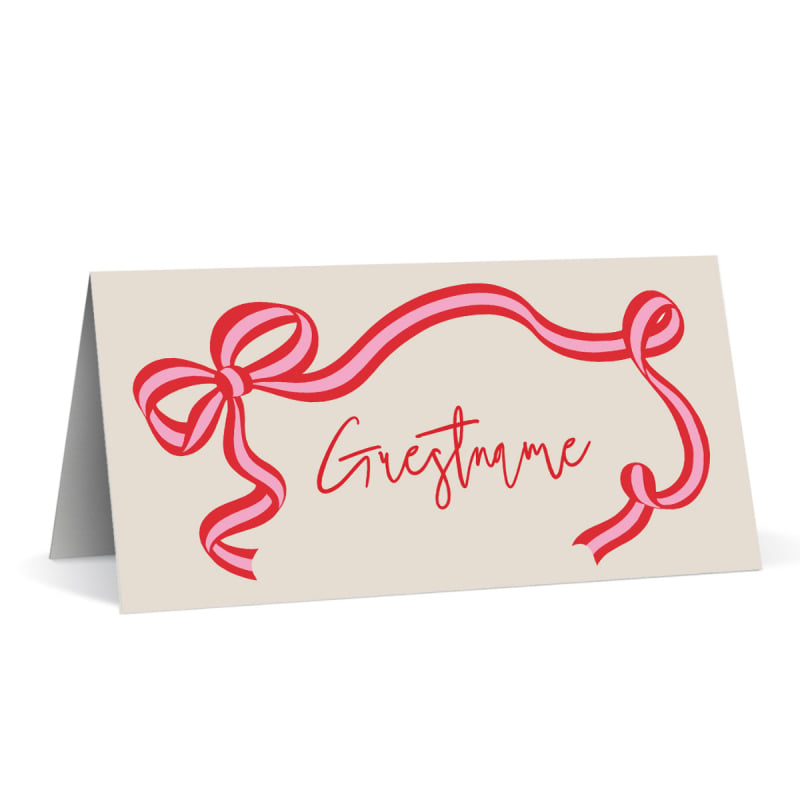 Ribbon Christmas Placecards