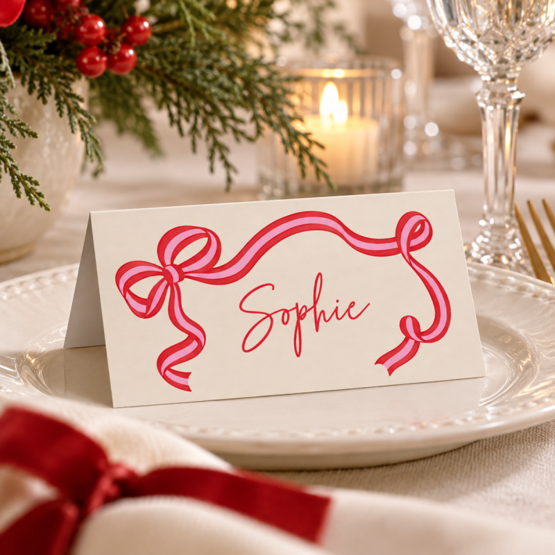 Red and Pink Table Settings