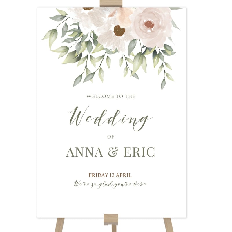 Classic Elegant Wedding Welcome Sign