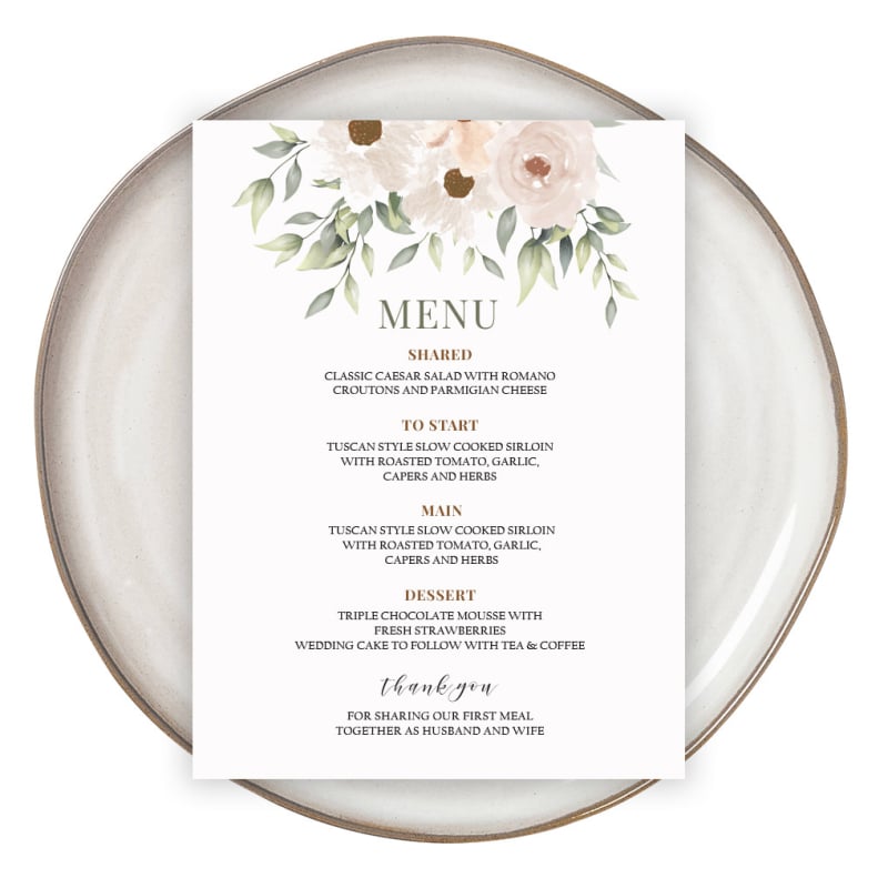 Classic Elegant Menus