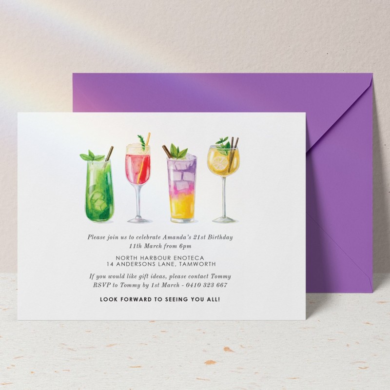 No Frills Cocktail Invitations