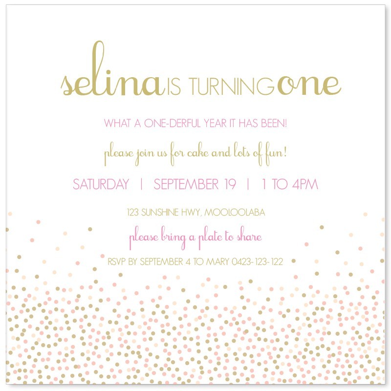 Confetti Storm Birthday Invitations