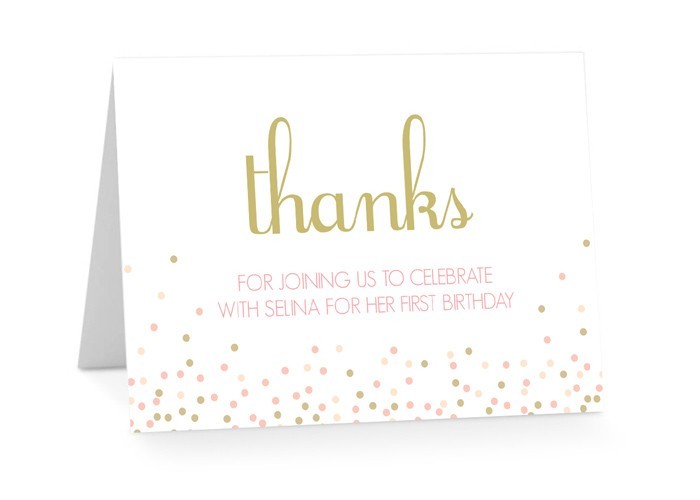 Confetti Storm Birthday Thank You Cards