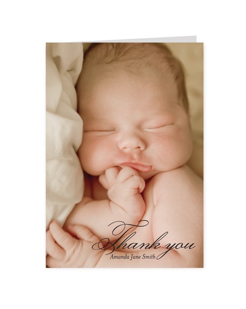 Contempo Portrait Baby Thank You Cards