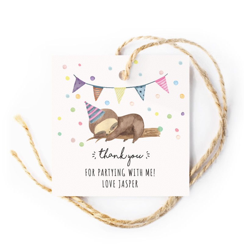 Party Animals Birthday Gift Tags