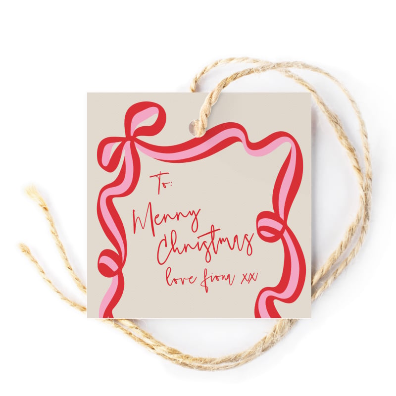 Ribbon Christmas Gift Tags
