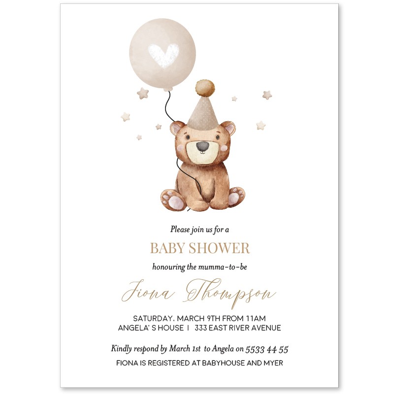 Cute Neutral Baby Shower Invitation