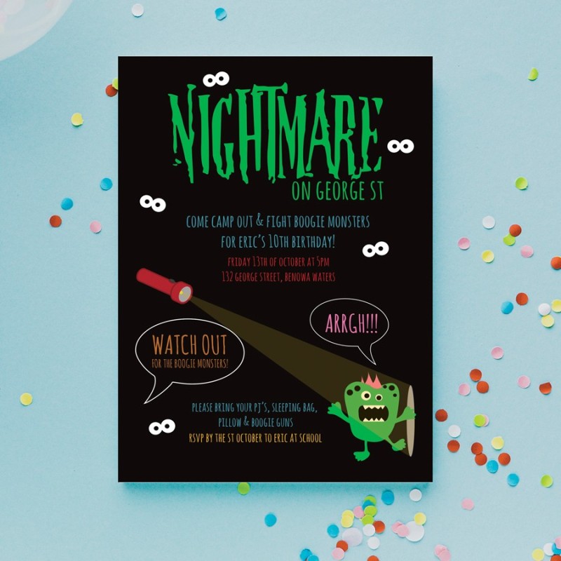 Boo Birthday Invitations