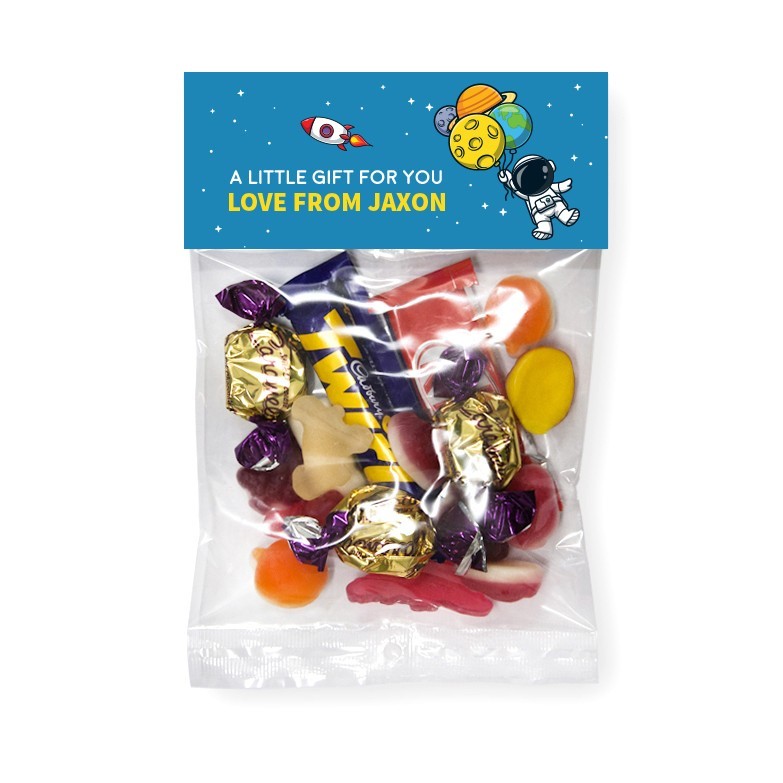 Cute Spaceman Birthday Lolly Bags