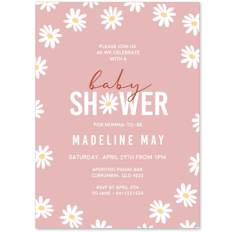Daisy Baby Shower Invitations