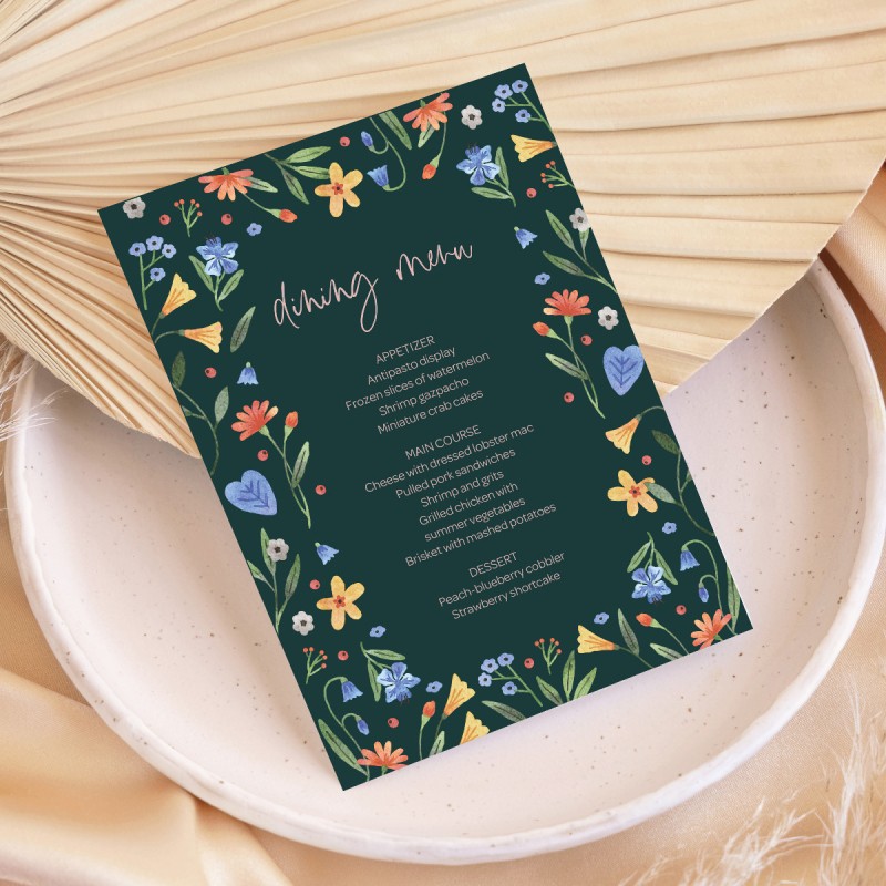 Bouquet Wedding Menu