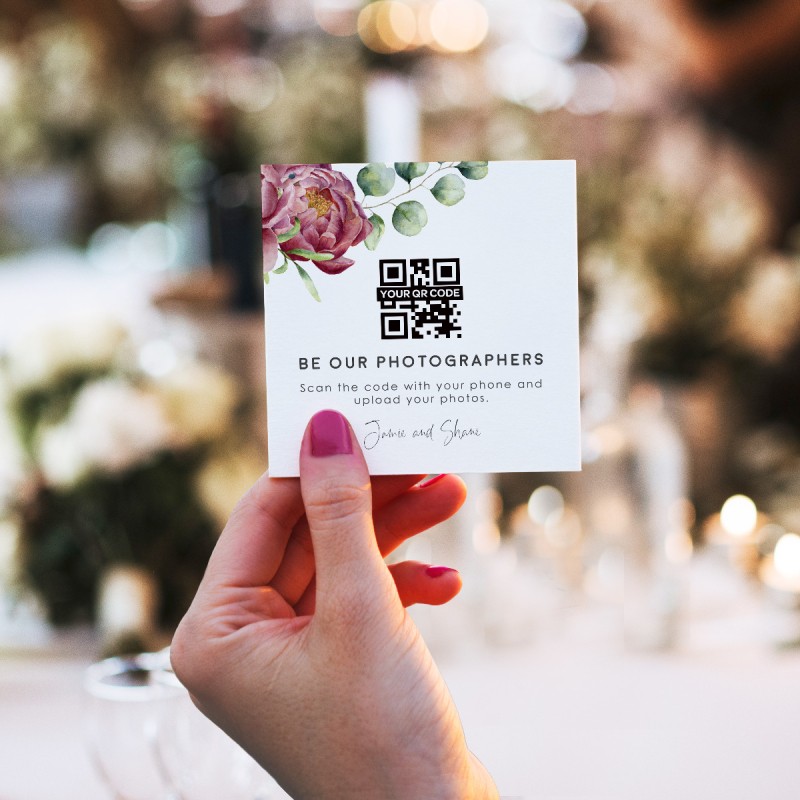Darling Wedding QR Code Card