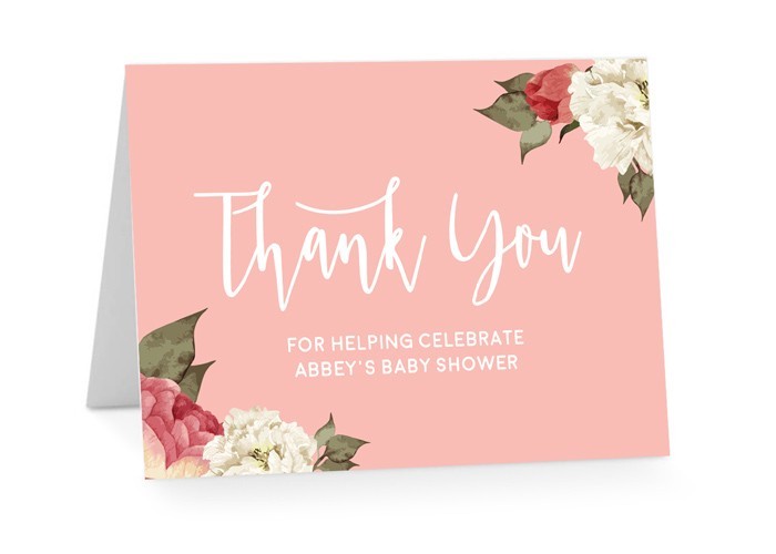 Decadent Baby Shower Thank You Card