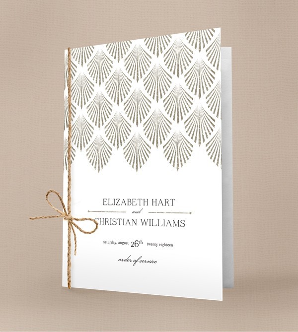 Deco Fans Order Of Service Booklet Covers