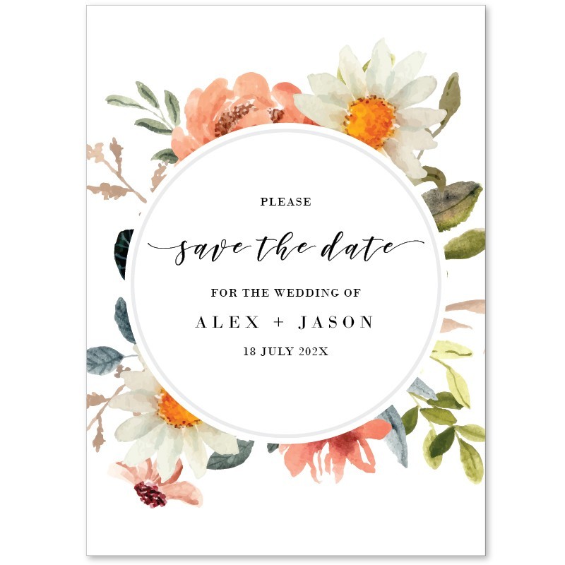 Delicate Daisy Save The Date Cards