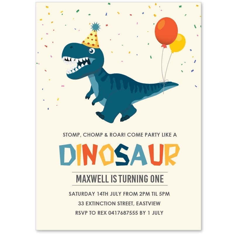 Dinosaur Birthday Invitations