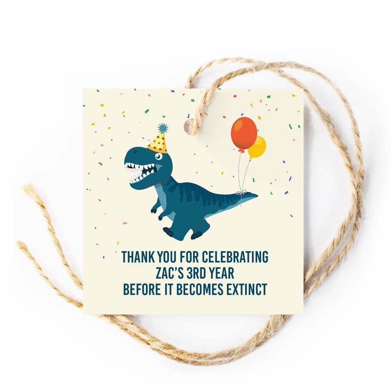 Dinosaur Birthday Gift Tags