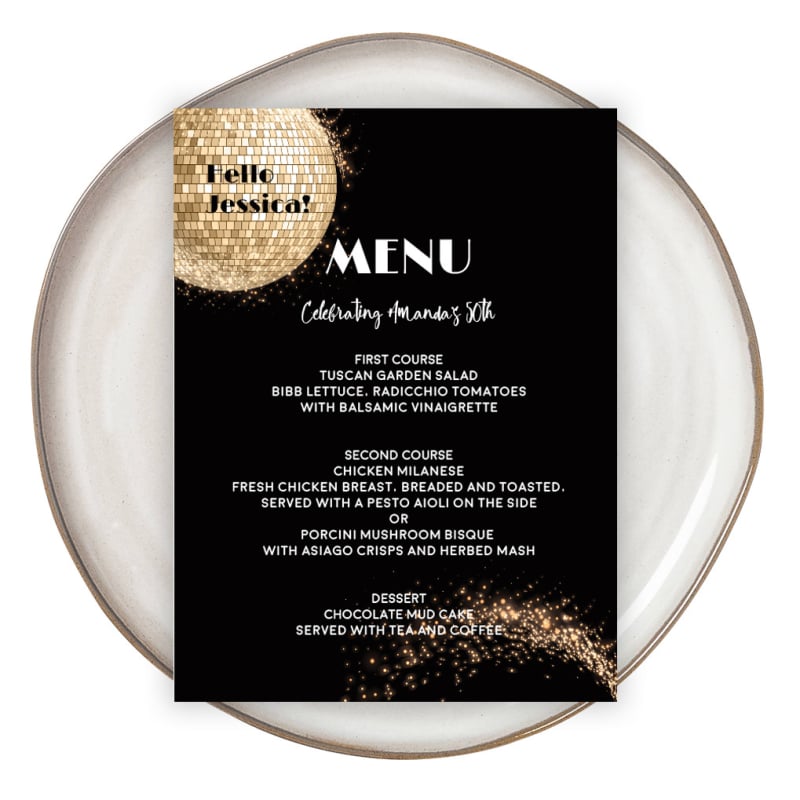 Studio 54 Menus