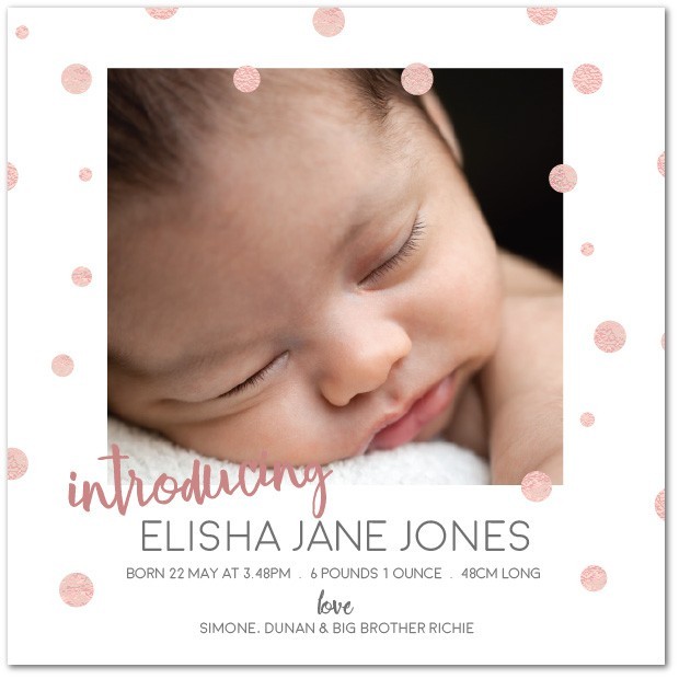 Dots Birth Announcement