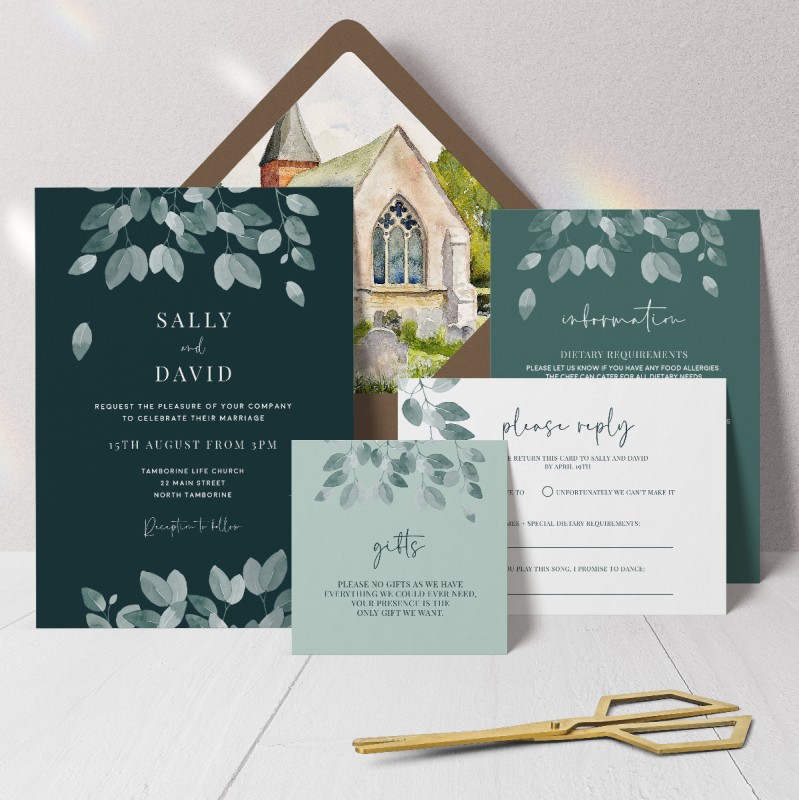 Earthy Wedding Invitations