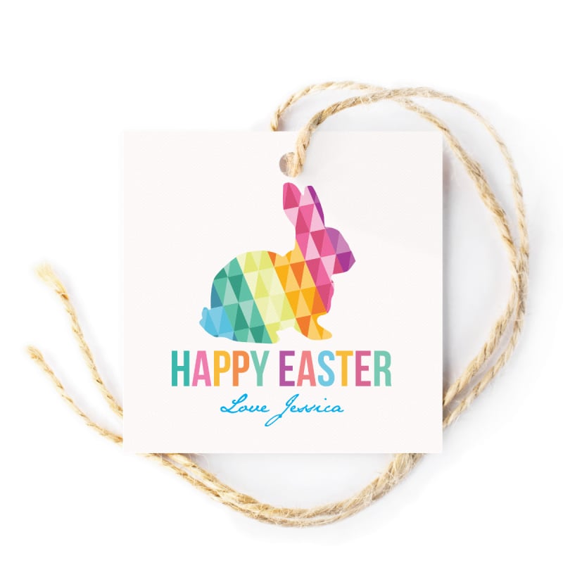 Easter Rabbit Git Tags Printed