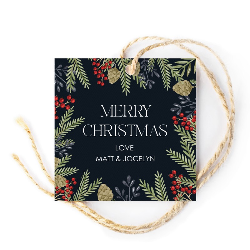 Pine Needle Christmas Gift Tags
