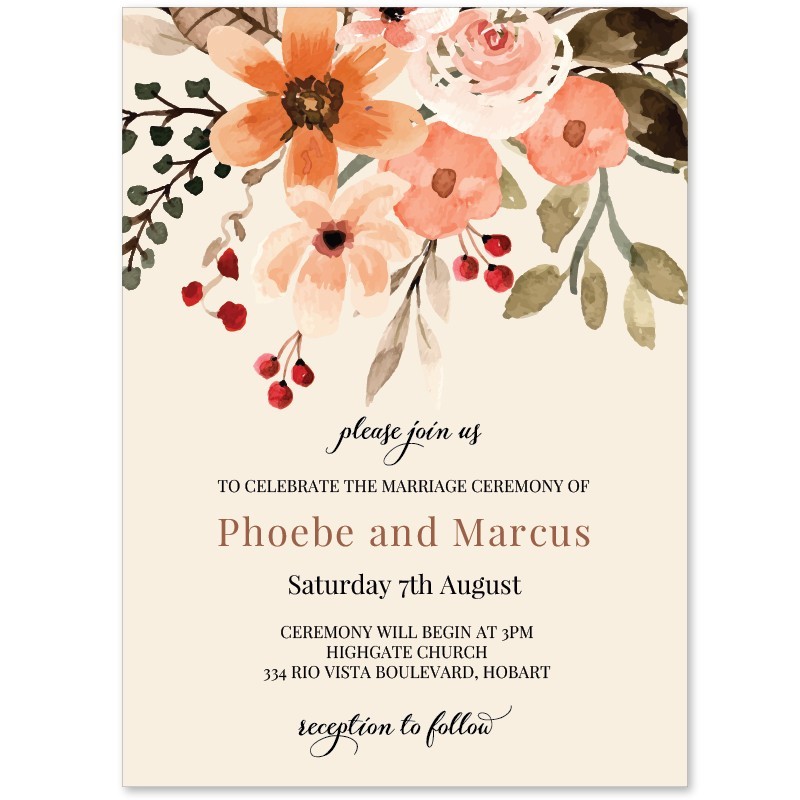 Elegant Boho Wedding Invitations