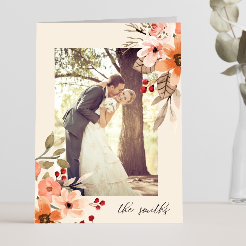 Elegant Boho Wedding Thank You Card