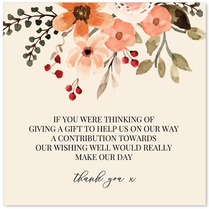 Elegant Boho Wishing Well Card