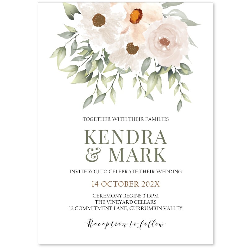 Classic Elegant Wedding Invitations